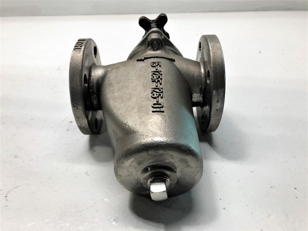 Mueller 11/2" 150 CF8M Simplex Basket Strainer, 1.5125F12501